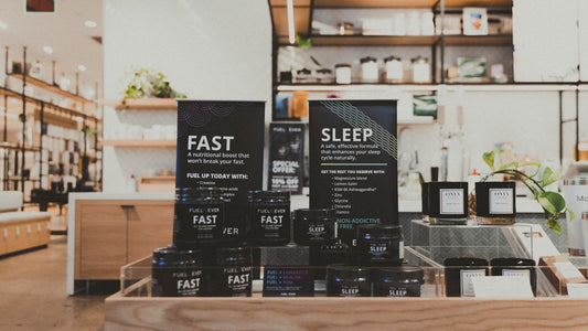 Fuel 4 Ever’s FAST & SLEEP Supplements For Sale at lululemon MOA